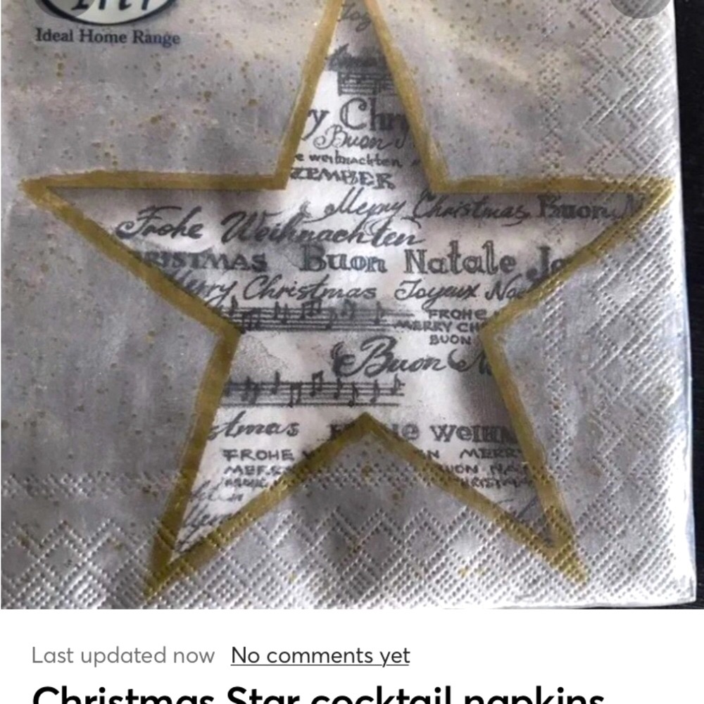 New Napkins Silver Star